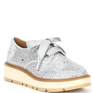 Gianni Bini Silver Glitter Flats
